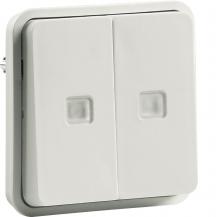 Hager Wippe 2fach bel. Ö/S IP55 W.1 weiß