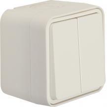 Hager Serienschalter AP W.1 polarweiß