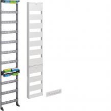 Hager Verteilerfeld, univers Z, Höhe 1350mm, 9-reihig, 1-feldig, PE/N waagerecht
