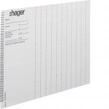 Hager Beschriftungsbögen,Installationsnr.,10St