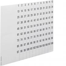 Hager Beschriftungsbögen,Nummerier.1-108,10St.