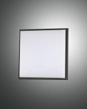 Fabas Luce 3314-69-101 LED Wand-/ Deckenleuchte DESDY 18x18cm 10W Warmweiß IP54 Schwarz