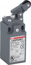 ABB LS33P32B11 Standard-Positionsschalter Kunststoff-Gehäuse grau IP65 Kunstst.-Winkelhebel a. Stahl-Dr.bolzen