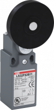 ABB LS32P42B11 Standard-Positionsschalter Kunststoff-Gehäuse grau IP65 Gummi-Rollenschwenkhebel D=45