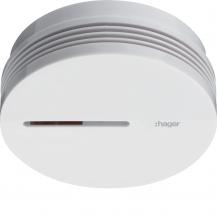 Hager Rauchwarnmelder / Rauchmelder Standard Q, 3V DC, weiß, Batterie 10 Jahre
