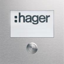 Hager Rund-Taster 1 WE LED-Schild gr. modular
