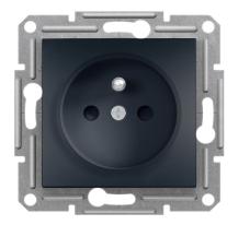 Schneider Electric Asfora SCHUKO-Steckdose Anthrazit 16 A 250 V mit Shutter IP20 EPH2800271