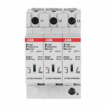 ABB OVR T2 3L 80-275s P QS SPD T2 mit Reserve-Varistor 230/400 V TNC 3P 3P, Imax 80kA, In 30kA, Up 1, 8kV
