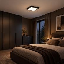 Paulmann Abia LED-Panel 22W 2200 lm 2700K warmweiß nicht dimmbar 300 x 300 mm schwarz matt