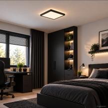 Paulmann Atria Shine LED-Panel 16W 1600 lm 3000K warmweiß nicht dimmbar 293 x 293 mm schwarz