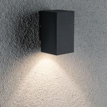 Nordlux Landon 8 moderne Badezimmerbeleuchtung Schwarz dimmbar Spritzwasser  geschützt Warmweiß