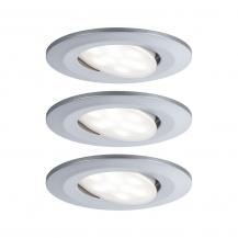 Paulmann 99933 Einbauleuchte Set Calla BBC/IP65 dim rund schwenk LED 3x560lm 4000K 6.5W Chrom
