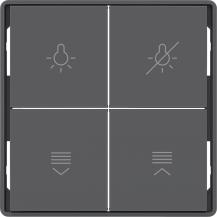 Berker 81182126 Tasten für Tastsensormodul KNX Secure, 4-fach, Q.x, anthrazit ma