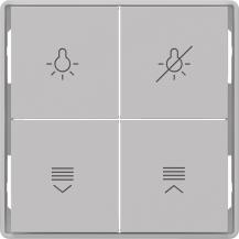 Berker 81182224 Tasten f.Tast.modul,4f,Q.x,alu,bel