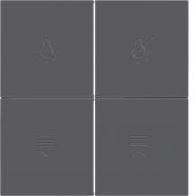 Berker 81182286 Tasten f.Tast.modul,4f,S.x/B.x,ant,bel