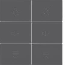 Berker 81183286 Tasten f.Tast.modul,6f,S.x/B.x,ant,bel