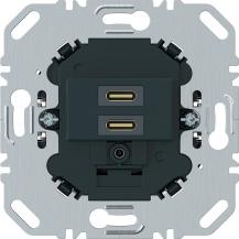 Berker 270415 USB Unterputz, C+C PD20W, eck, ant matt