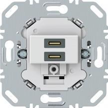 Berker 270419 USB Unterputz, C+C PD20W, eck, pw matt
