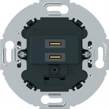 Berker 270425 USB Unterputz, C+C PD20W, rund, ant matt