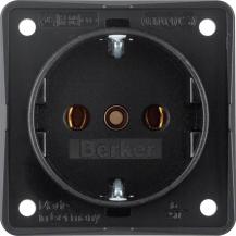Berker 9418505 Steckdose SCHUKO ITG Einsätze schw. matt