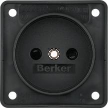 Berker 9619405 Steckdose ohne SK mit EBS ITG schwarz