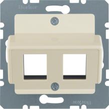 Berker 146302 Z-Platte M.Jacks AMP weiß hgl