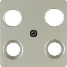 Berker 148304 Z-Platte Ant Std 4Loch E-Stahl Lack