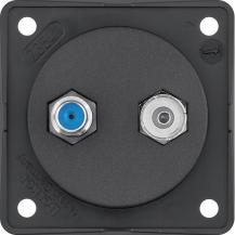 Berker 9456005 Antennen-Verbinderdose Radio/SAT ITG sw