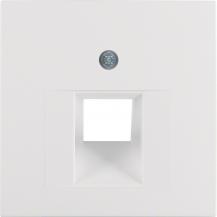 Berker 14071909 Zentralstück für UAE Steckdose Serie S.1/B.3/B.7 polarweiß, matt