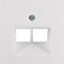 Berker 14091909 Zentralstück für UAE Steckdose 2-fach Serie S.1/B.3/B.7 polarwei