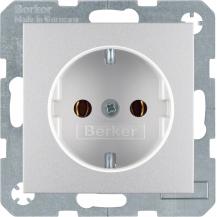 Berker 47431404 Steckdose SCHUKO S.1/B.3/B.7 alu matt
