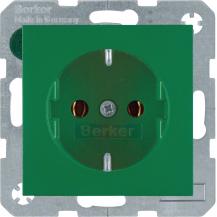 Berker 47431913 Steckdose SCHUKO S.1/B.3/B.7 grün matt
