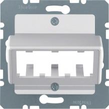 Berker 14271404 Zentralplatte f 3 MINI-COM Module ZP alu