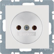 Berker 6167031909 Steckdose ohne SK S.1/B.3/B.7 polarweiß