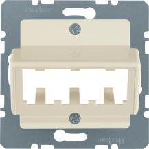 Berker 142702 Zentralplatte für 3 Mini-Com Module weiß