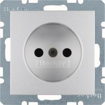 Berker 6167331404 Steckd. ohne SK m EHBS S.1/B.x alu matt
