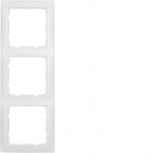 Berker 10139909 Rahmen 3-fach, Serie S.1, polarweiß matt