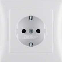 Berker 47229909 Steckd. SCHUKO m. Abpl erh BS S.1/B.x pw