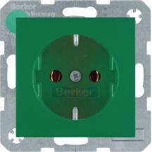 Berker 41431913 Steckdose SCHUKO S.1/B.3/B.7 grün matt