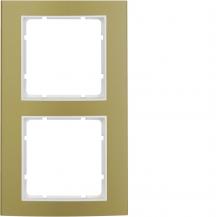 Berker 10123046 Rahmen 2fach B.3 Alu gold/polarweiß