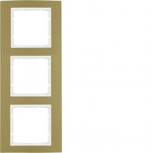 Berker 10133046 Rahmen 3fach B.3 gold/polarweiß