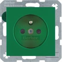 Berker 6765760063 Steckdose m SK-Stift e BS S.1/B.3/B7 grü