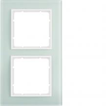 Berker 10126909 Glasrahmen 2-fach, Serie B.7, Glas polarweiß/polarweiß matt