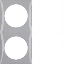 Berker 918262507 Rahmen 2fach Integro Flow grau glänzend