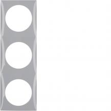 Berker 918192507 Rahmen 3f Integro Flow grau glänzend