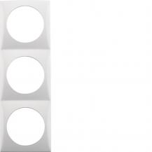 Berker 918192519 Rahmen 3f Integro Flow polarweiß glänz