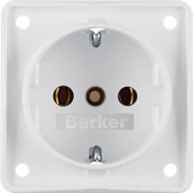 Berker 941852502 SCHUKO UP Steckdose, mit Schraubklemmen, Integro Modul-Einsätze