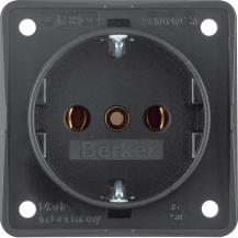 Berker 941852505 UP Steckdose 1-fach, mit Schraubklemmen, Integro Modul-Einsätze