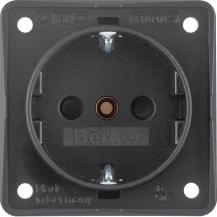 Berker 941952505 Steckdose SCHUKO erh BS ITG anth matt