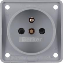 Berker 961952506 Steckdose mit SK-Stift ITG eh BS grau ma